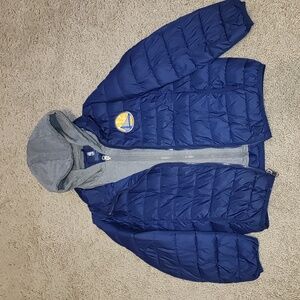 Warriors Boys Jacket w/removable hood.